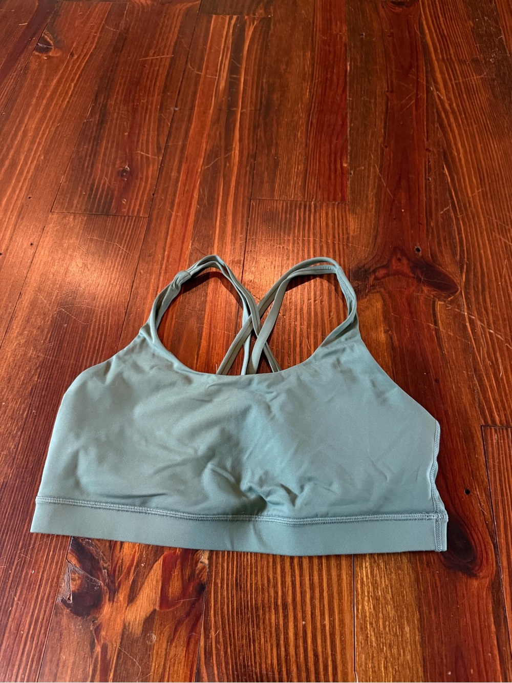 CRZ YOGA Sage Green Strappy Sports Bra